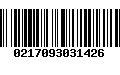 Código de Barras 0217093031426