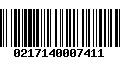 Código de Barras 0217140007411