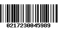 Código de Barras 0217230045989