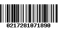 Código de Barras 0217281071890