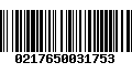 Código de Barras 0217650031753
