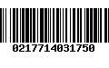 Código de Barras 0217714031750