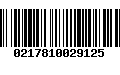 Código de Barras 0217810029125