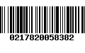 Código de Barras 0217820058382