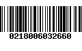 Código de Barras 0218006032660