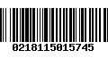 Código de Barras 0218115015745