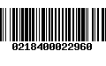 Código de Barras 0218400022960