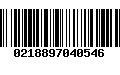 Código de Barras 0218897040546