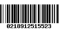 Código de Barras 0218912515523