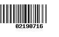 Código de Barras 02190716