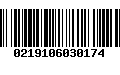 Código de Barras 0219106030174