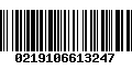 Código de Barras 0219106613247