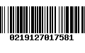 Código de Barras 0219127017581