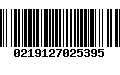Código de Barras 0219127025395
