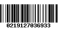 Código de Barras 0219127036933