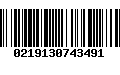Código de Barras 0219130743491