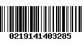 Código de Barras 0219141403285