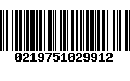 Código de Barras 0219751029912