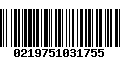 Código de Barras 0219751031755