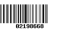 Código de Barras 02198668