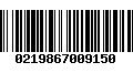 Código de Barras 0219867009150