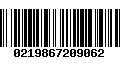 Código de Barras 0219867209062