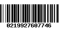 Código de Barras 0219927607746