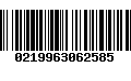 Código de Barras 0219963062585