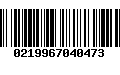 Código de Barras 0219967040473