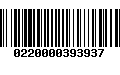 Código de Barras 0220000393937