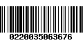 Código de Barras 0220035063676