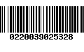 Código de Barras 0220039025328
