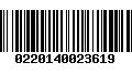 Código de Barras 0220140023619