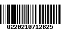 Código de Barras 0220210712825