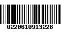 Código de Barras 0220610913228