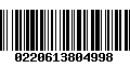 Código de Barras 0220613804998