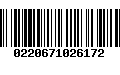 Código de Barras 0220671026172