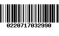 Código de Barras 0220717032990