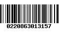 Código de Barras 0220863013157