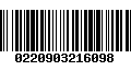 Código de Barras 0220903216098