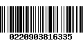 Código de Barras 0220903816335