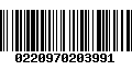 Código de Barras 0220970203991