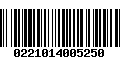 Código de Barras 0221014005250