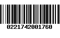 Código de Barras 0221742001760