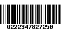 Código de Barras 0222347827250