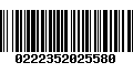 Código de Barras 0222352025580