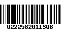 Código de Barras 0222582011308