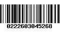 Código de Barras 0222603045268