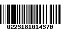 Código de Barras 0223181014370