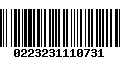 Código de Barras 0223231110731